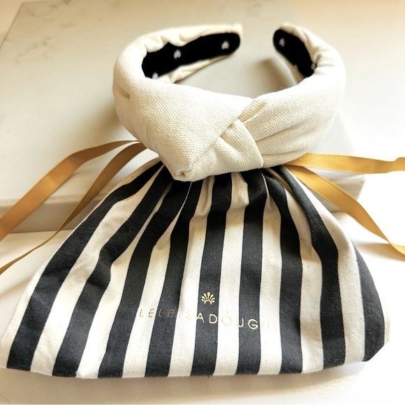 NWOT Lele Sadoughi Knotted Linen Headband - Picture 1 of 4